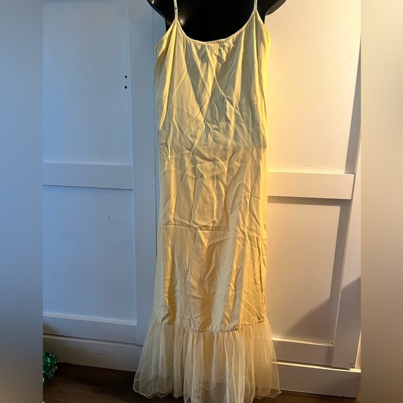 Vintage April Cornell Butter Yellow Maxi dress with tule summer dress wedding - Picture 9 of 9